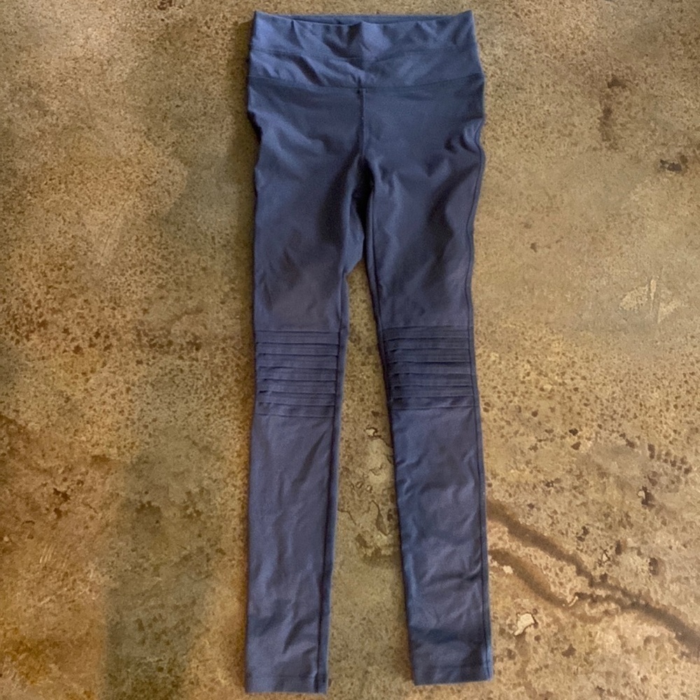 FREE People Movement Gray City Slicker Moto Stretch High Waist Leggings‎